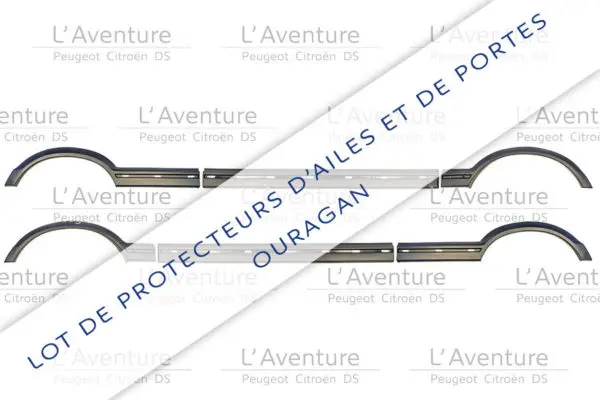 Kit extensions d’ailes et portes pour 205 GTI / CTI GRIS OURAGAN