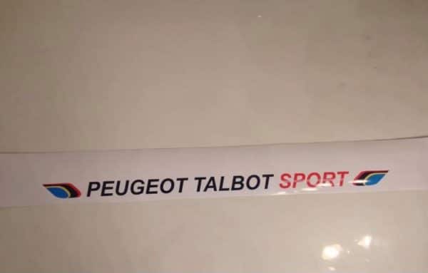 Pare soleil 205 Peugeot sport Blanc (Port inclus)