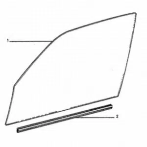 Vitre avant droite bronze